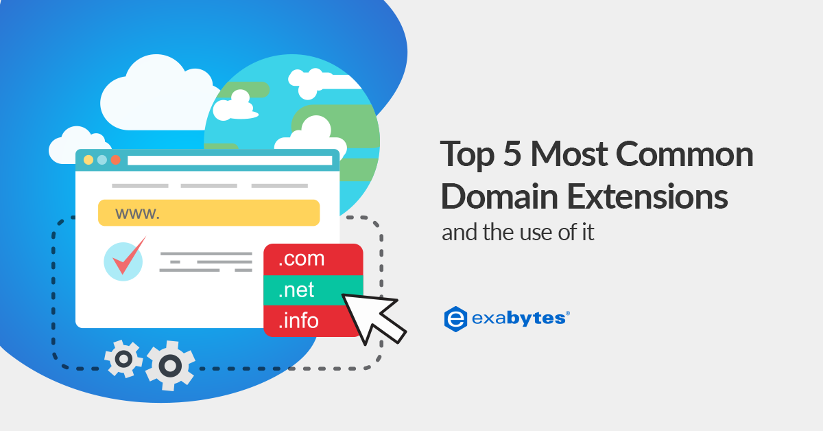 Top 5 Most Common Domain Extensions 8905